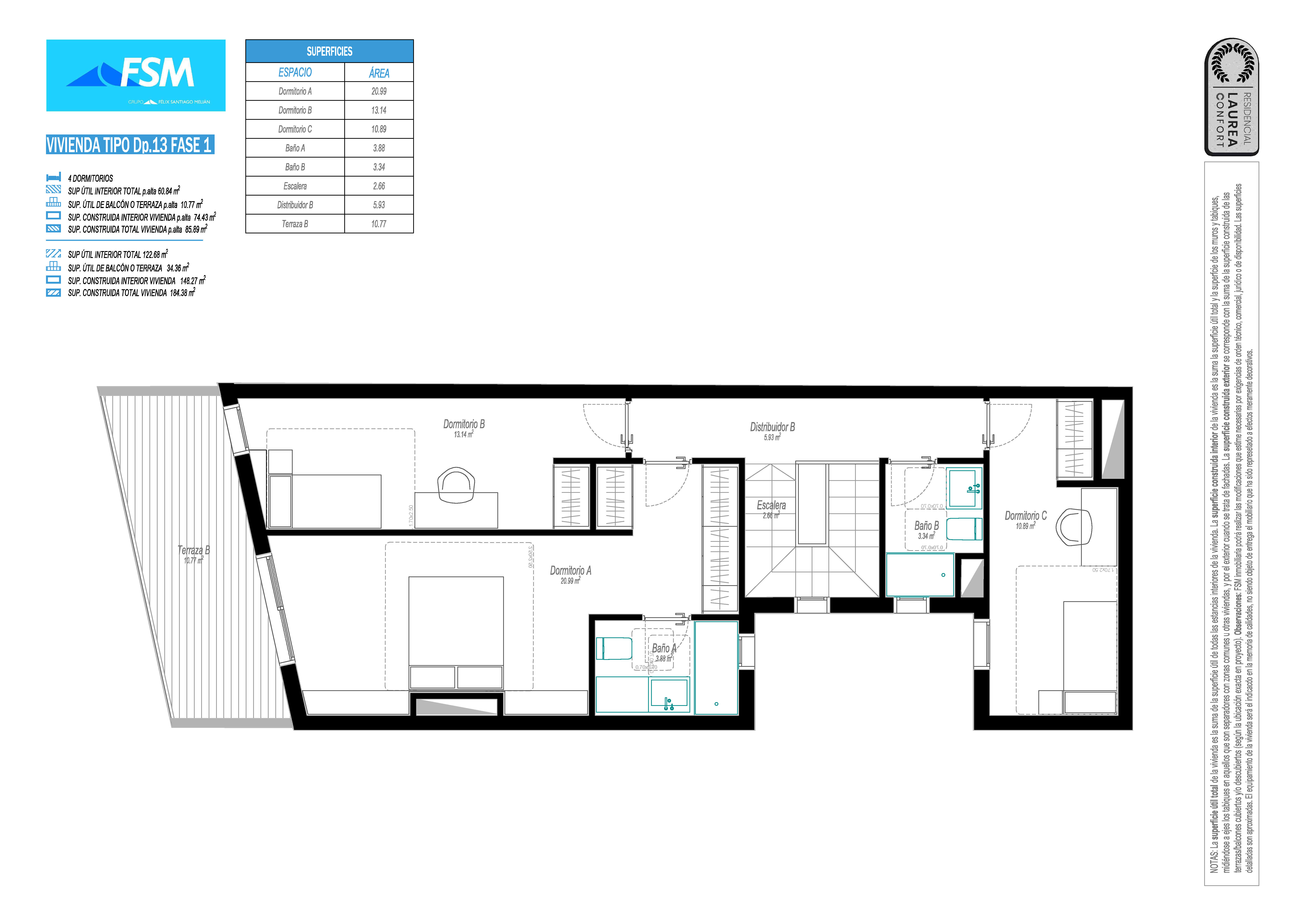 Vivienda tipo DP 13 - 4 dormitorios