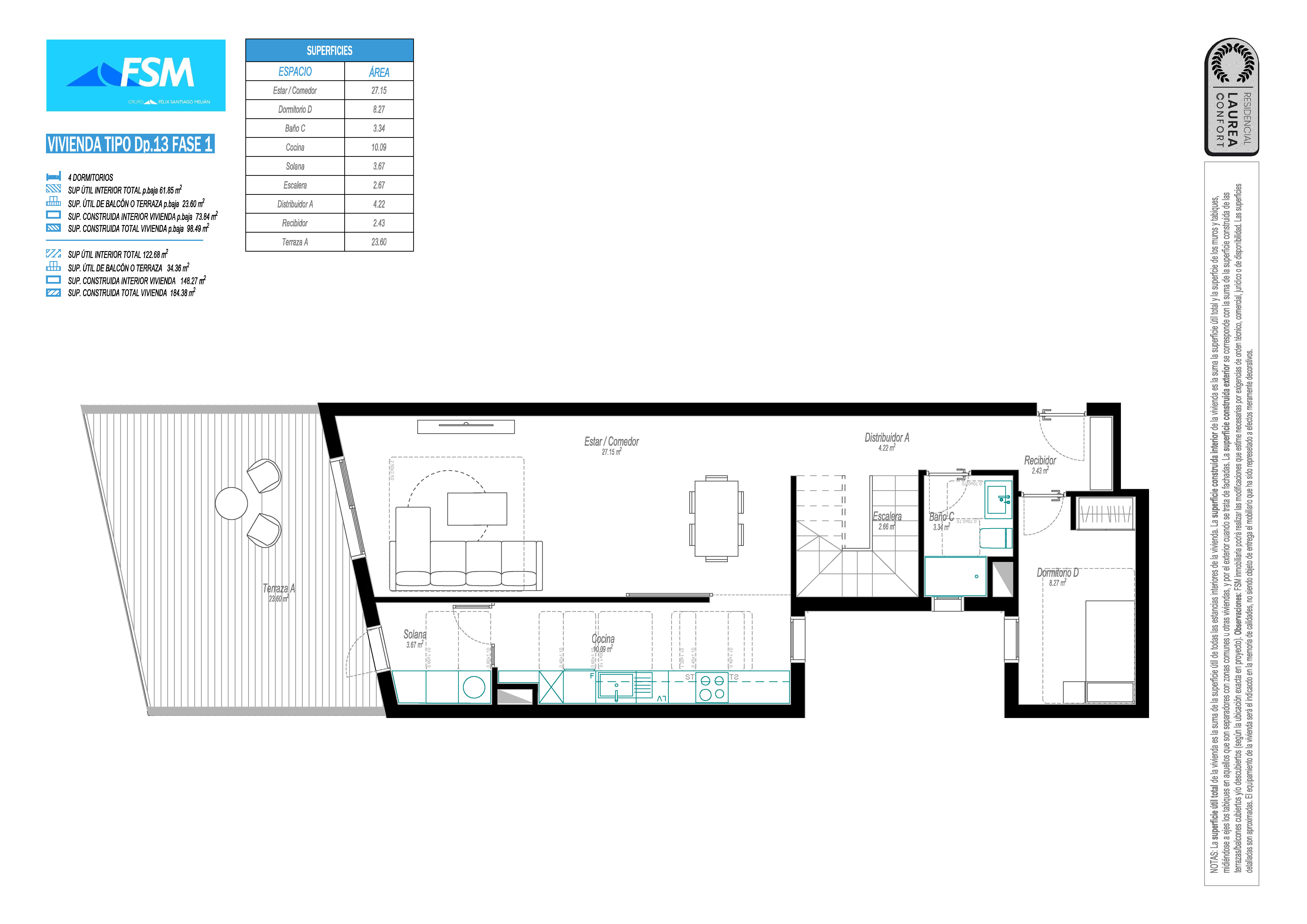 Vivienda tipo DP 13 - 4 dormitorios